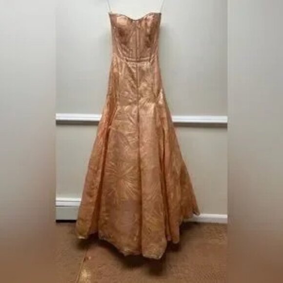 J. Mendel Dresses & Skirts - J. MENDEL Peach And Gold Bustier Ball GOWN Size 0/2 One Of A Kind Sample